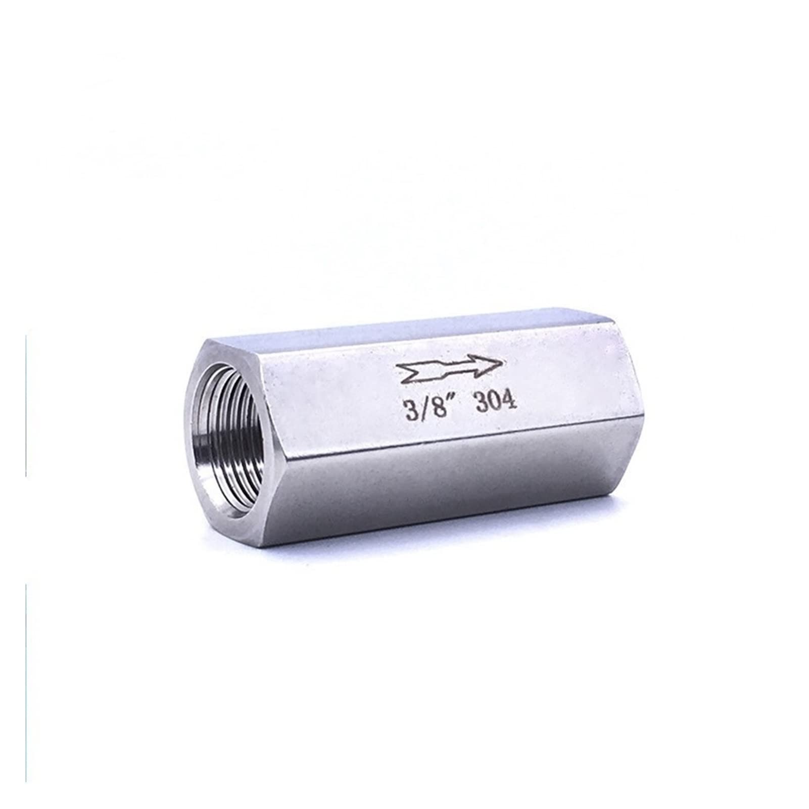 Válvulas de retención de Acero Inoxidable 304 G1/4 Pulgadas, Rosca Hembra, estándar británico, Puerto Completo, válvula de retención de Aire unidireccional, Gas, Aceite y Agua(1/2Inch)
