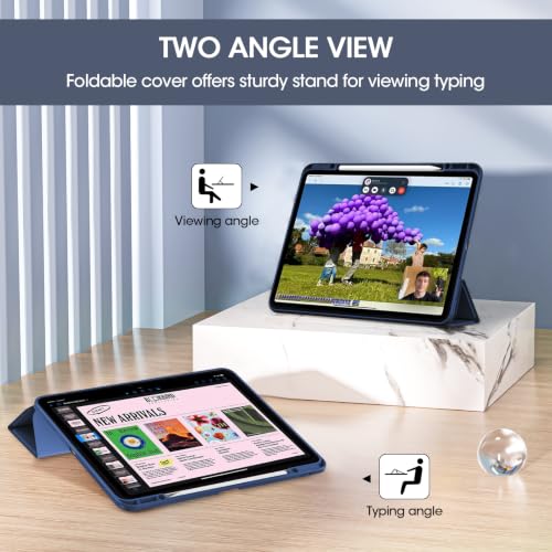 Image of ProCase for iPad Pro 13 Inch Case M5 2025 / M4 2024 with Pencil Holder -Navy