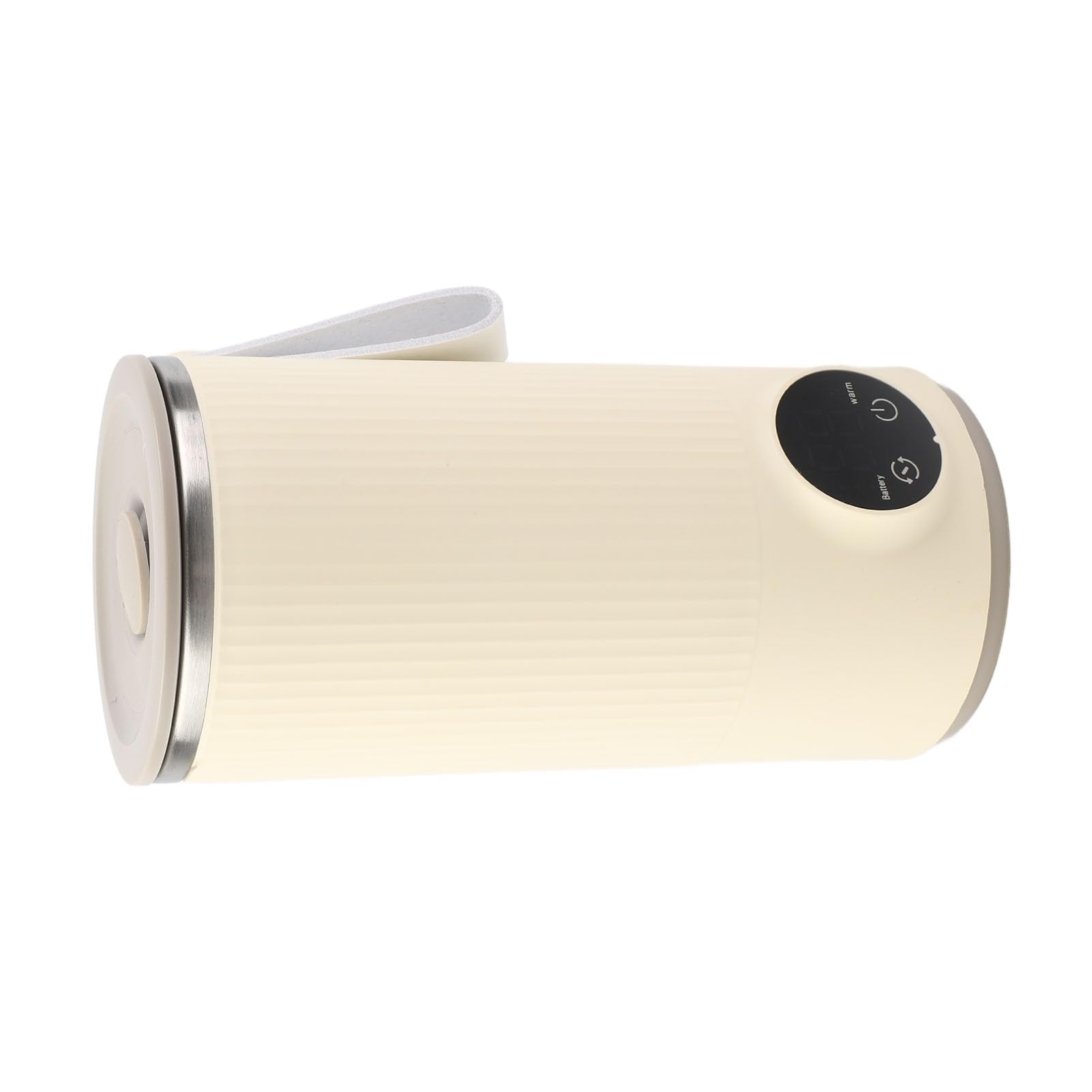 Hervidor eléctrico inalámbrico de acero inoxidable 400 ml para coche y viajes, con agitador giratorio recargable para leche, té, café, agua caliente