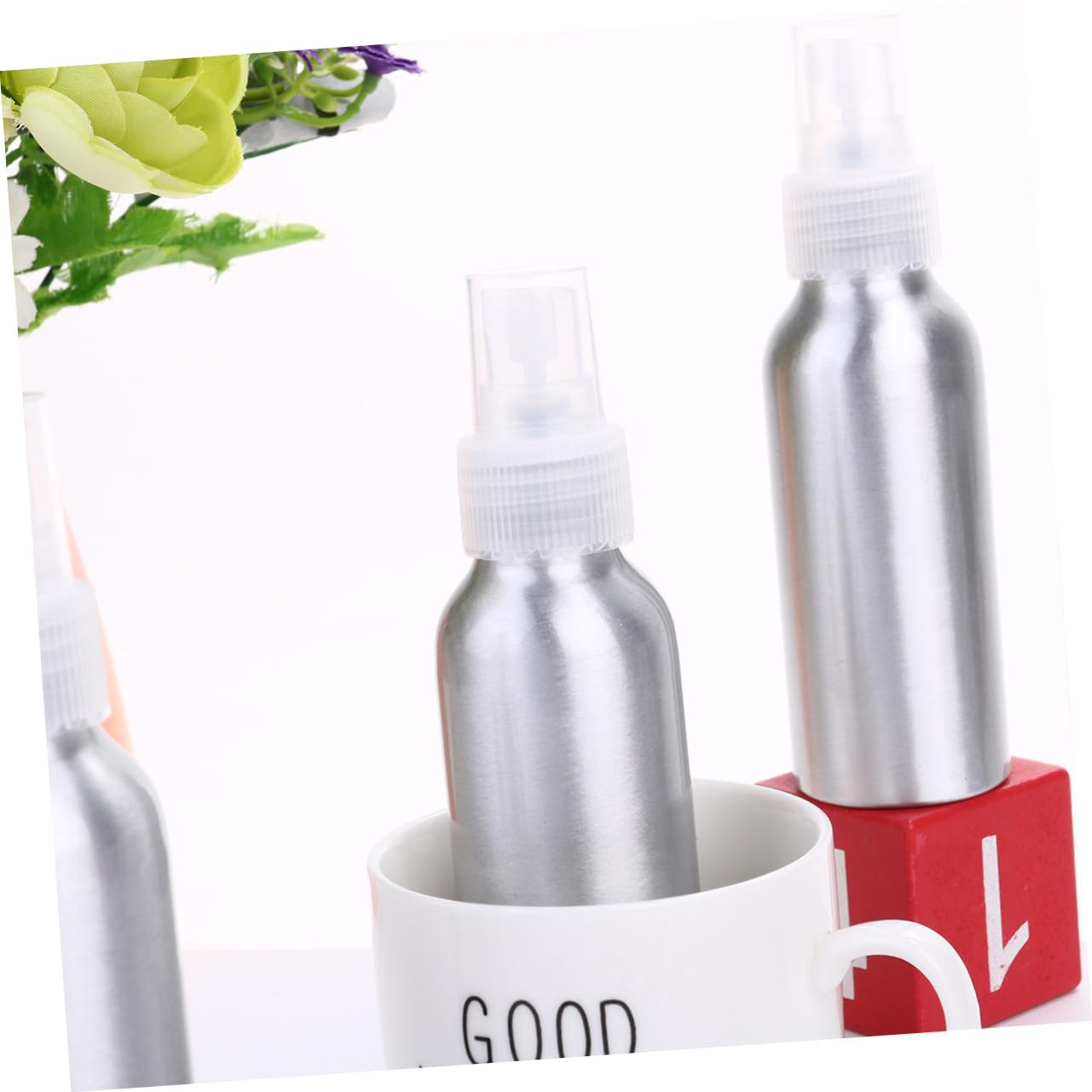 WOONEKY 10stücke Teiliges Aluminium Sprayflasche Nachfüllbare Travel Bottles Mit Transparentem Sprühkopf Für Parfüm Und Flüssigkeiten