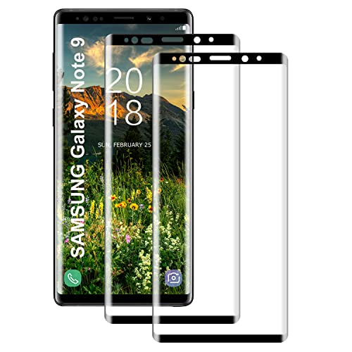 Verre Trempé pour Samsung Galaxy Note 9, [2 Pièces] [3D Couverture Complète] [Dureté 9H] [Anti-Scratch] [sans Bulles] [Haut Définition] Protection d’Ecran pour Galaxy Note 9