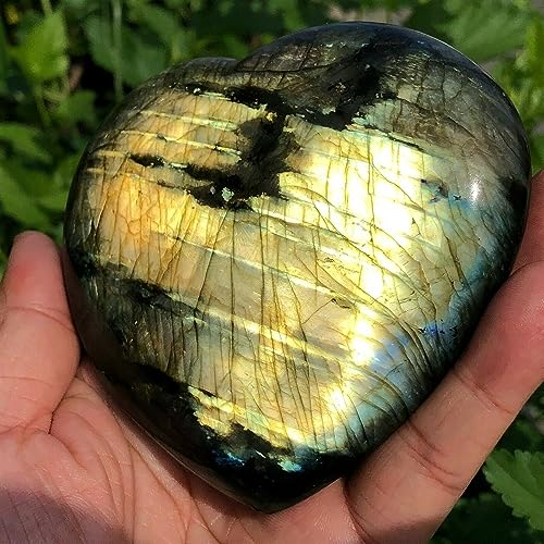 Labradorite Cœur Moonstone Énergie Anti-Stress | Idée Cadeau Bien-Être et Sérénité Spirituelle