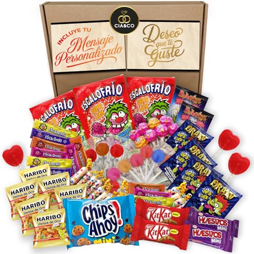 Lote Súper Chuches con +800g de Golosinas y Chocolates – Incluye Kit Kat, Huesitos, Chips Ahoy y Más – Ideal para Cumpleaños y Piñatas envuelto para regalo y con Tarjeta Dedicada y Personalizable