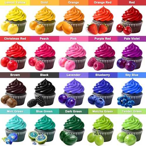 Image of Natural Food Coloring - 20 Colors Artificial Dye Free Food Coloring