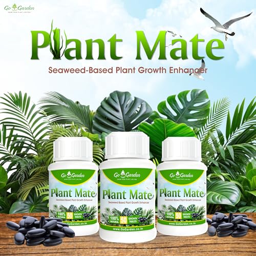 Image of Go Garden PlantMate 50 Seaweed Fertilizer Tablets | Seaweed-Based Plant Growth Enhancer | Organic Seaweed Extract Fertilizer for Plants | Boosts Growth, Flowering | Easy-to-Use Tablets for All Plants