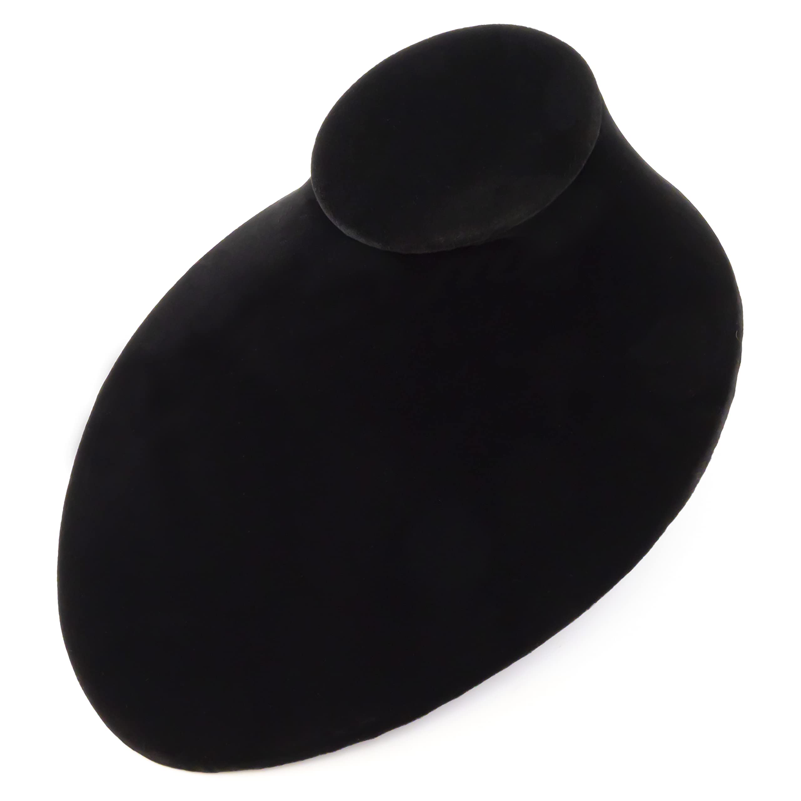 Black Velour Flocked Jewelry Display Bust for Displaying Necklaces (Quantity 4) (4, Black)