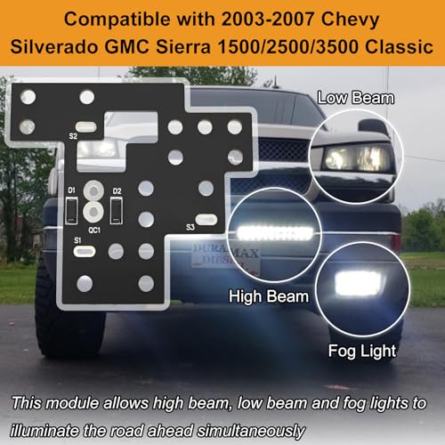 Módulo 6 luces mod alta para GM Silverado Sierra 2003-2007 miniatura 4