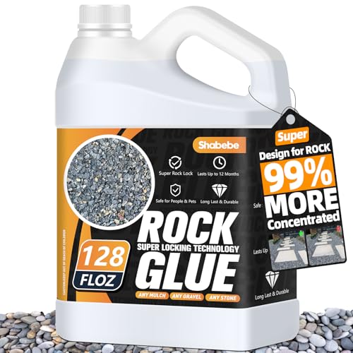 Rock Glue, Mulch Glue 1Gallon- Fast-Drying Adhesive for...
