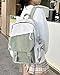 coowoz School Bag Lightweight Casual Daypack College Laptop Backpack for Men Women Water Resistant Travel Rucksack for Sports High School Middle Bookbag for girls Gray Green white