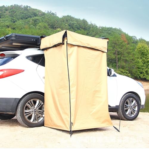 SZSXYBZ Tienda de campaña de ducha lateral para automóvil con techo, tienda de campaña desplegable para ducha de privacidad, tienda de baño impermeable para SUV, coche, camión, ducha