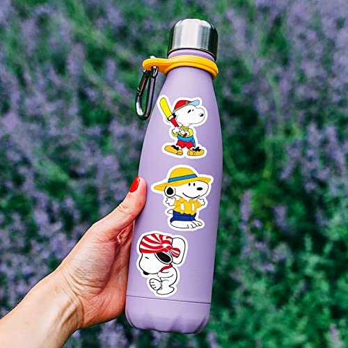 54 Pcs Cute Peanuts Snoopy Stickers For Water Bottle And Laptop, Waterproof Durable Trendy Vinyl Hydro Flask Decal For Teen Girl, Compute, Phone, Skateboard, Guitar #TOP5