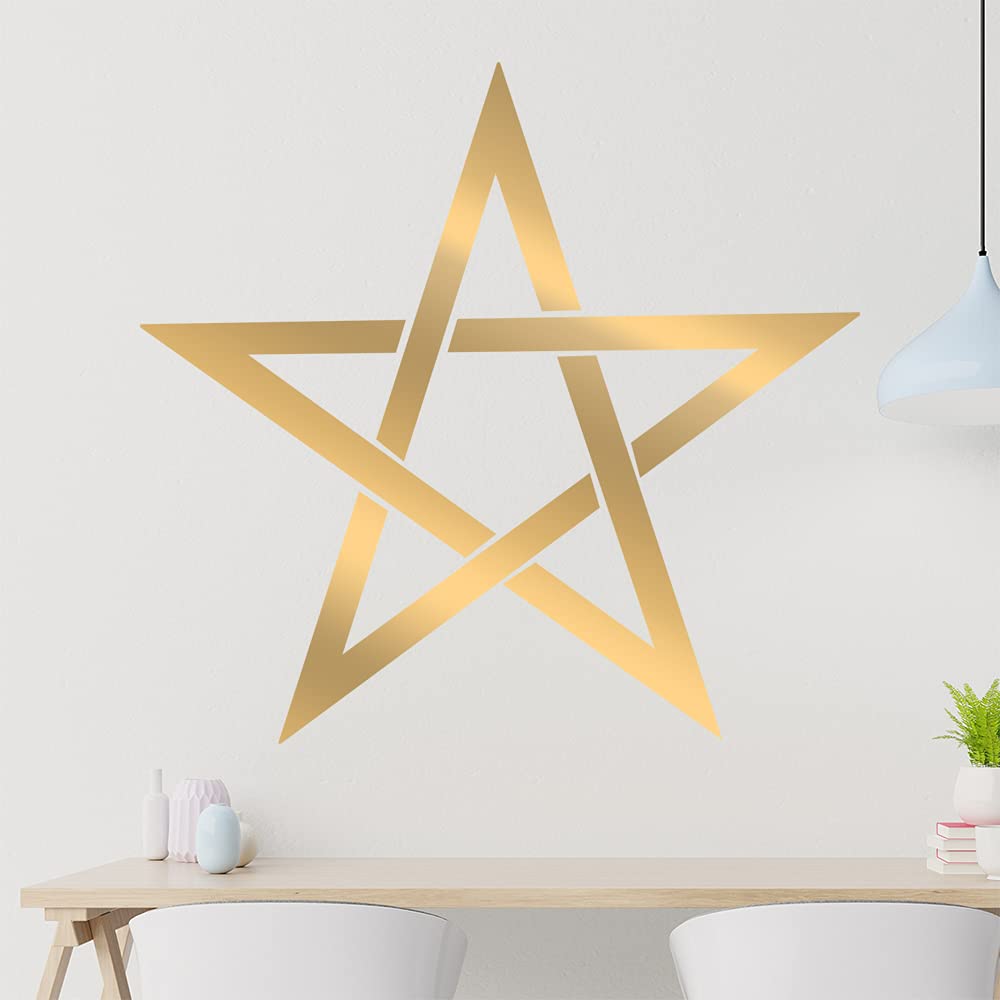 Pentagramm Wandtattoo – Selbstklebend, In 6 Größen, Für Raufaser, Glas, Möbel