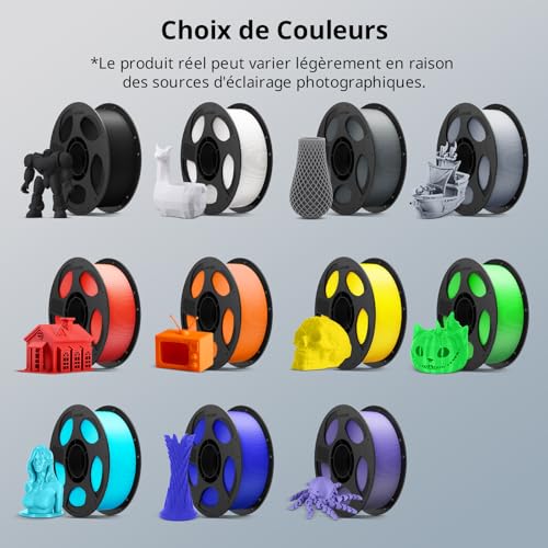 Filament PLA+ 1.75mm ANYCUBIC noir anti cassure pour objet 3D - 6