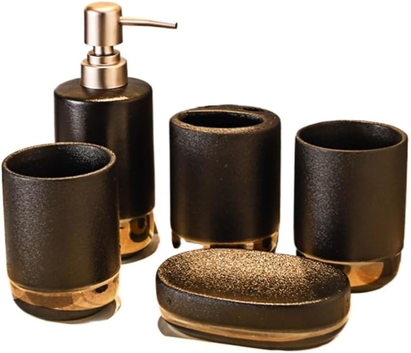 Wash Set Bathroom wash Toothbrush Cup Ceramic Five-Piece Wedding