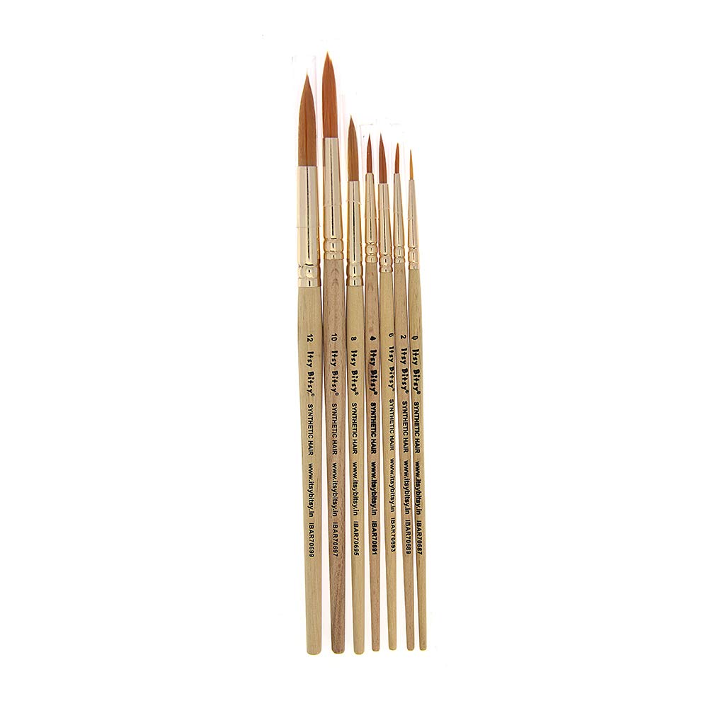 Itsy Bitsy-Synthetic Hair Round Brush Set 7pcs-image-10