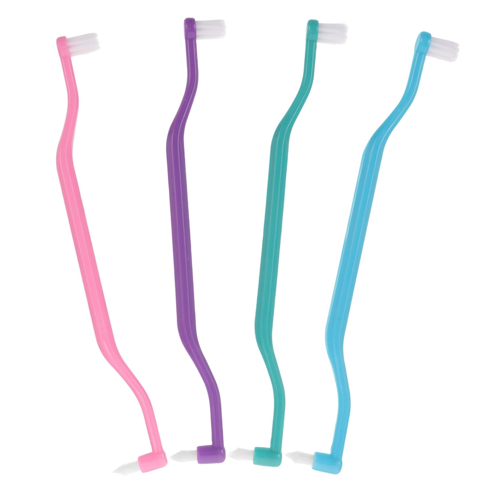 FRCOLOR 16 Pz Spazzolino a Doppia Testa Spazzolini Ergonomici Affusolati Spazzolini Da Denti Domestici Spazzolino Da Denti Resistente All'usura Spazzola Intercapedine Ergonomica Plastica