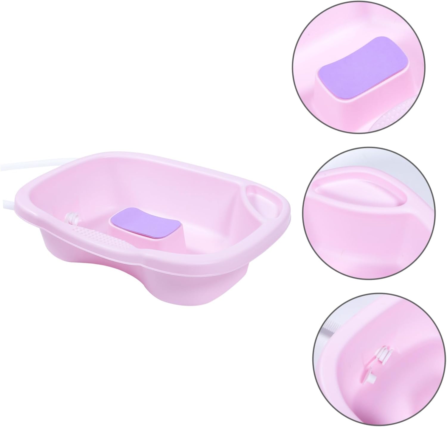 ORFOFE Plastic Hair Washing Tray Portable Bedside Shampoo Basin for Elderly Bedridden Pregnant Women Flexible Design for Comfortable Hair Washing for Home Use