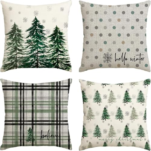 VITEVER Bäume Rentier Schlitten Schneeflocken Frohe Weihnachten...