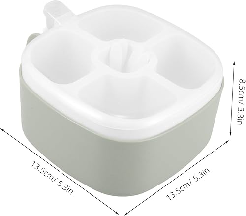 Miniatura 2 de Zerodeko Contenedores para refrigerador y congelador, organizador de especias contenedor de suministro de especias, caja de condimentos dividida,