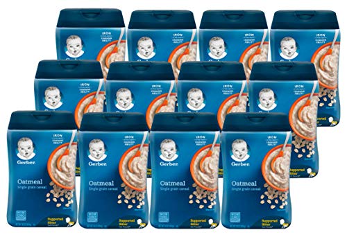 Gerber 1st Foods Baby Cereal Oatmeal, 16 oz (Pack of 12)
