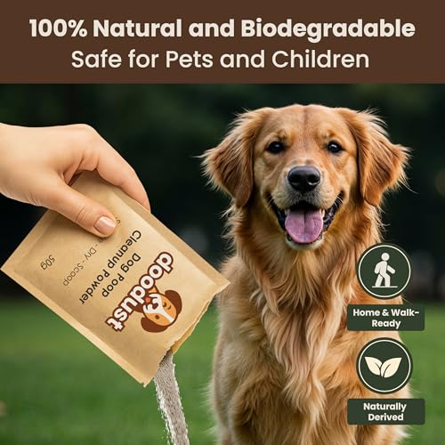 Doodust Dog Poop Clean Up Powder, Poop Hardener & Yard Cleaner, Biodegradable, Pet-Safe, Stops Odor and Makes Pickup Easy - Image 6