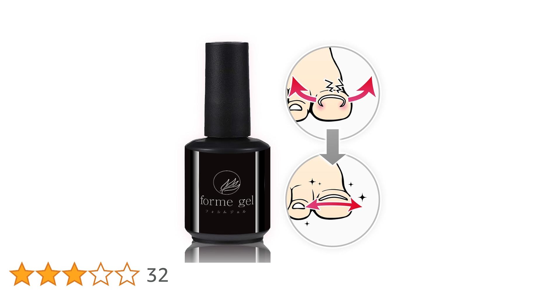 Amazon | フォルムジェル 誰でも簡単！塗るだけ！巻き爪ケアジェル