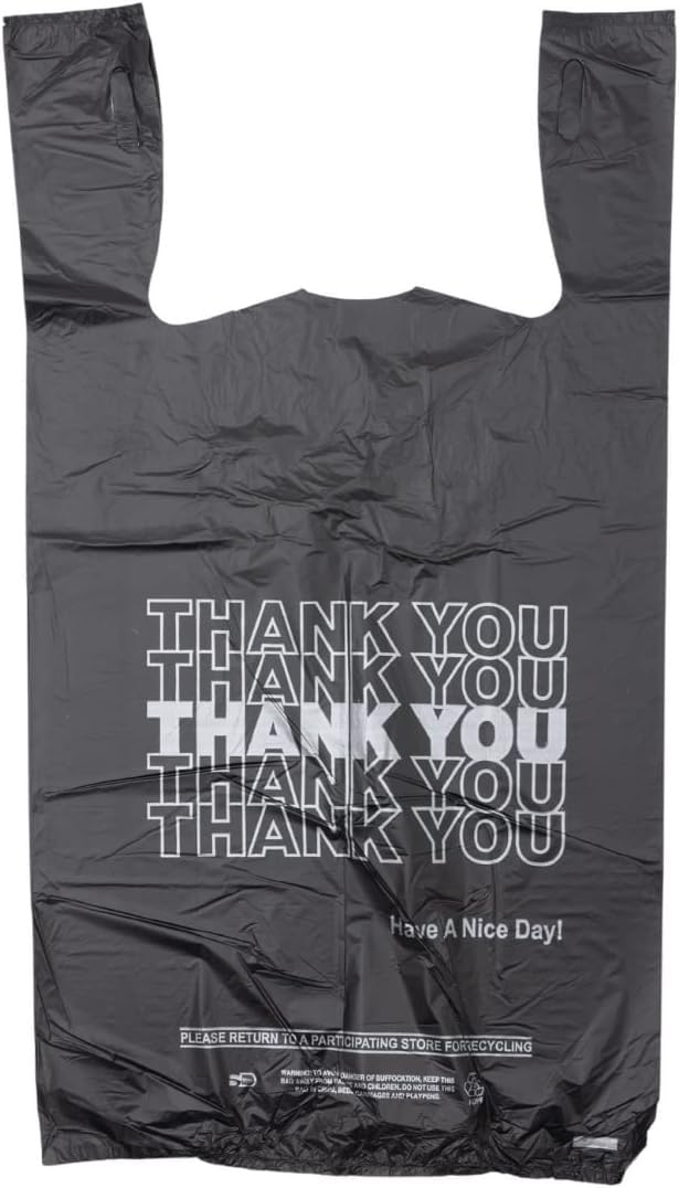 Wanowa Large Plastic Bags Thank You | Grocery Bags, Plastic Shopping Bags with Handles