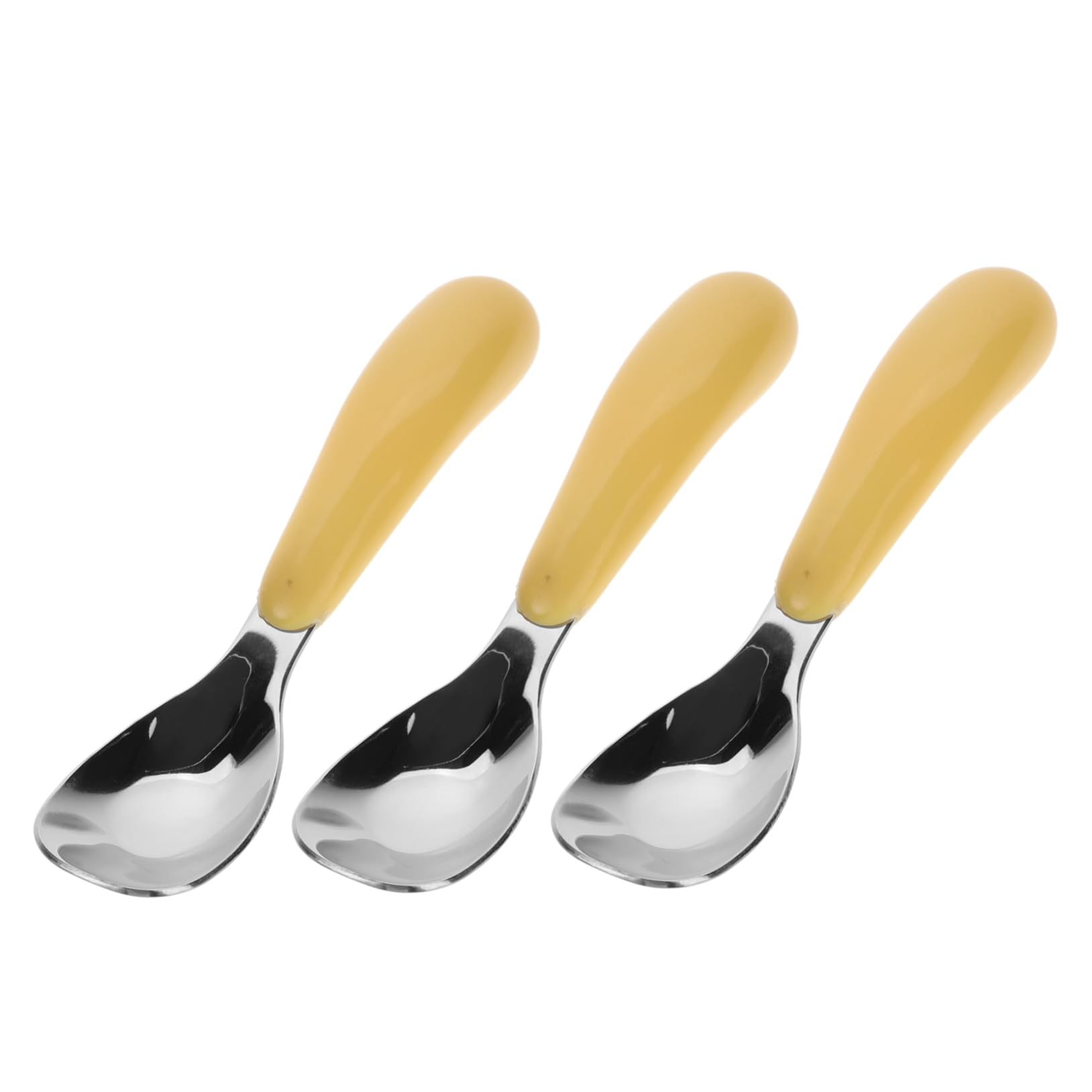 HEMOTON 3pcs Feeding Spoons Set with Rounded Handles for Food Training Utensils Ideal Feeding Supplies for Infants and