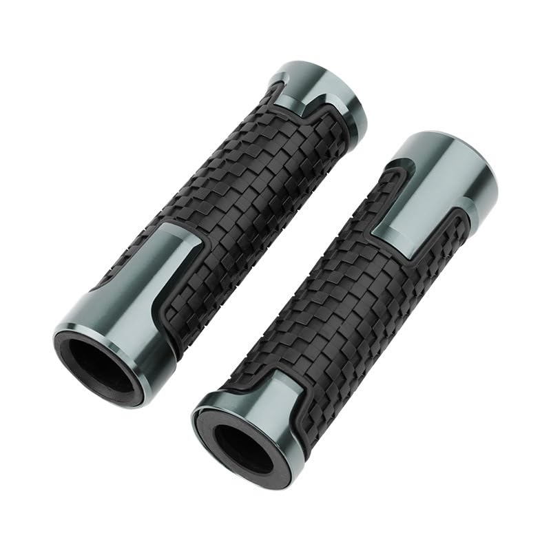 1 Par Empuñaduras Manillar Moto para Monster 696 695 620 400 796 S2R 800, Puños Aleación Aluminio Y Goma Antideslizante, Universales 22/24mm, Mayor Comodidad,Titanium