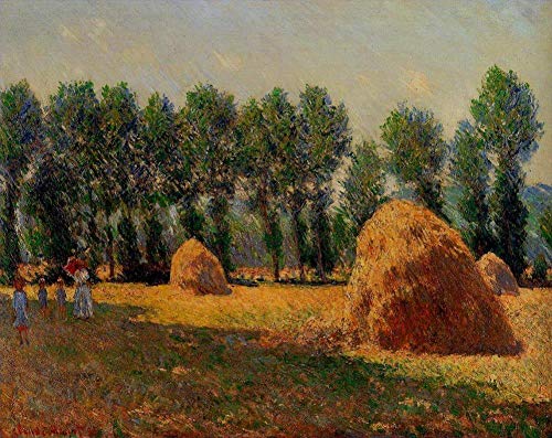 Peinture à l'huile sur toile Meules de foin Monet paysage impressionniste