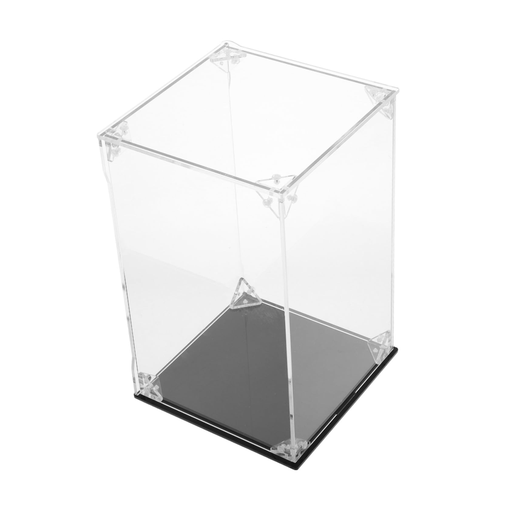 Vitrina de Exhibición de Acrílico Transparente con Cierre Magnético Negro