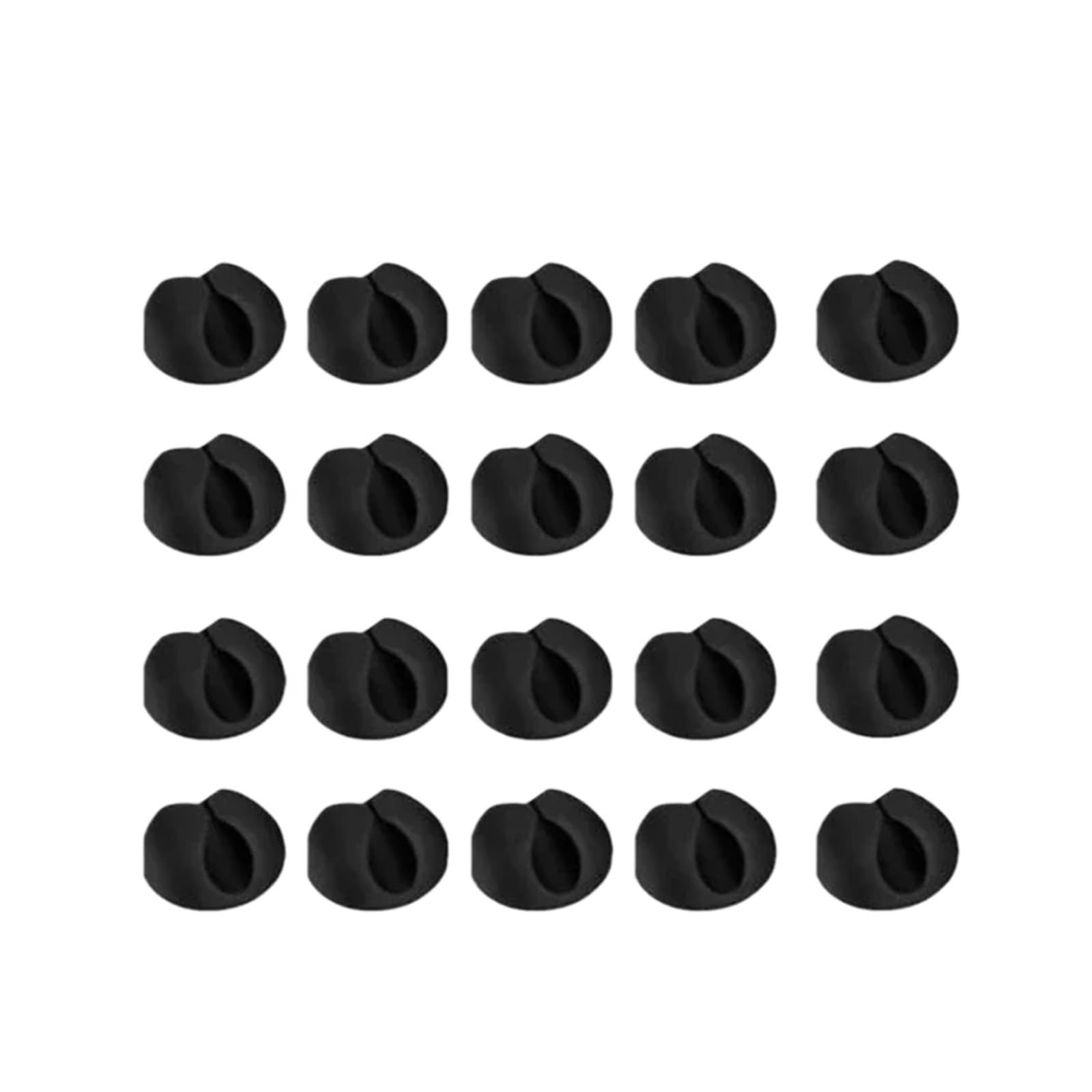 KXFVYNE Car Cables Winder Clips Cable Holder USB Wire Management Cord Line Fixed Clamp Tidy Accessories(20pcs Black)