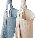 Coreeky 2 Pack Muslin Nursing Cover for Breastfeeding, Soft & Breathable 100% Cotton Breastfeeding Cover up with Adjustable Neck Strap, Multi-use Nursing Apron & Baby Carseat Canopy (Blue)
