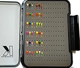 Kenders Outdoors Panfishing Jig Kit 36 Tungsten Jigs Long Shank Hook with Waterproof Jig Box UV Paint for Crappie Fishing, Bluegill Fishing, Perch Fishing, Trout, Walleye Fishing