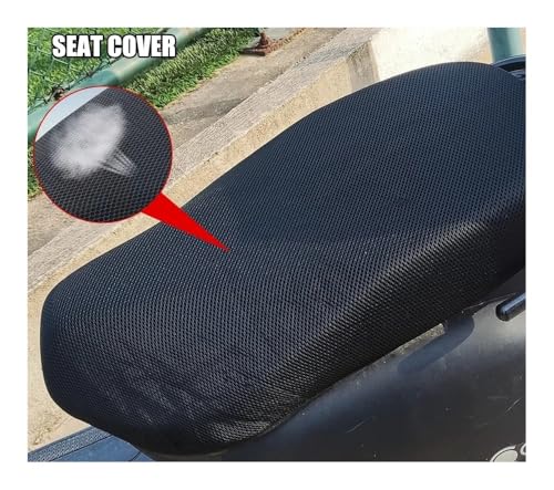 Cubierta de asiento para motocicleta con red transpirable de protección 7