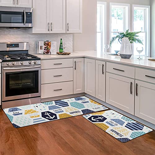 Küchenteppich, Anti-Ermüdungsmatte für Küchenboden, rutschfest und waschbar, Küchenteppich, wasserdichter rutschfester Küchenteppich, 2 Stück Cover