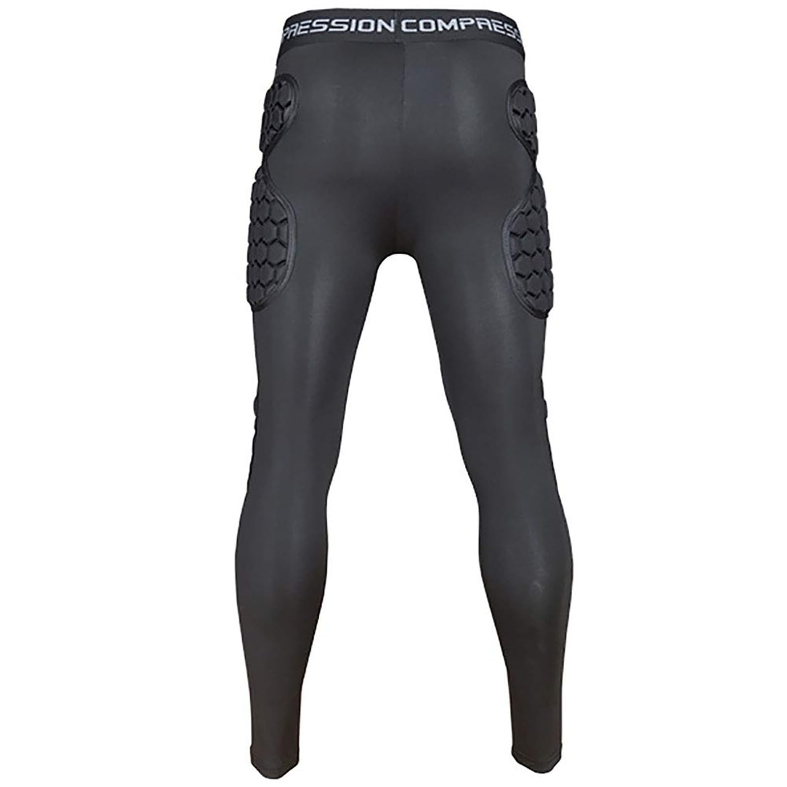 Pantalones de fútbol acolchados y amortiguadores con almohadillas de panal, leggings integrados para hombre, pantalones de portero de protección para una completa protección