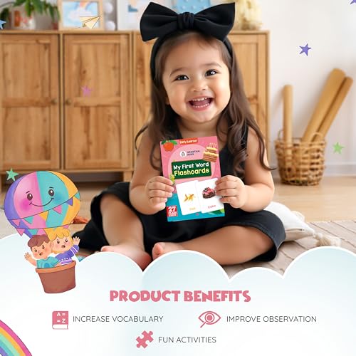 Image of SPARTAN KIDS My First Word Flash Cards for Kids | 27 Early Learning Flash Cards Easy & Fun Way of Learning 1 Year to 6 Years Babies, for Language Skills