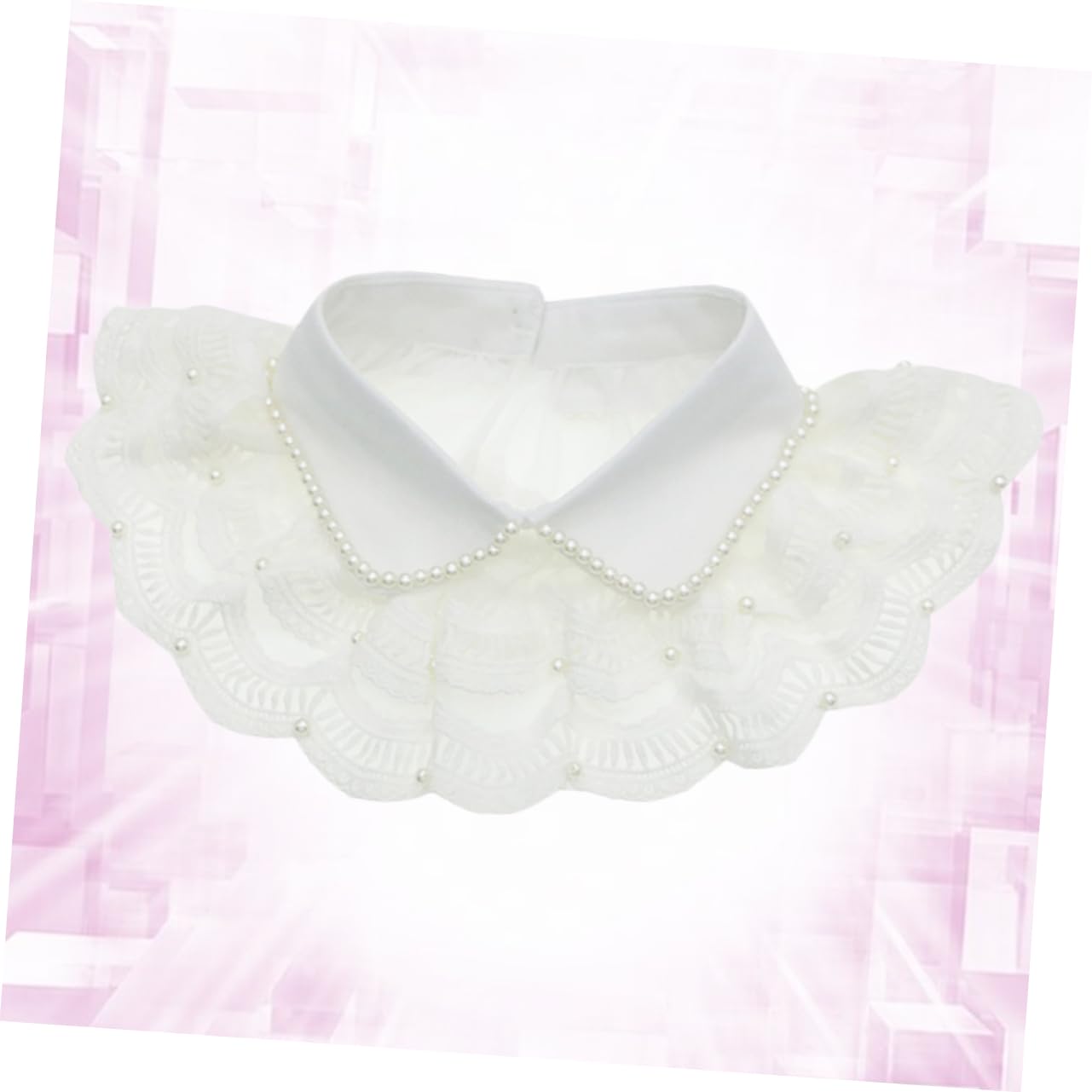 Holibanna Water Soluble Pearl Shawl Fake Collar Women Lace Collar Versatile Fashion Perfect Party Wedding Accessory