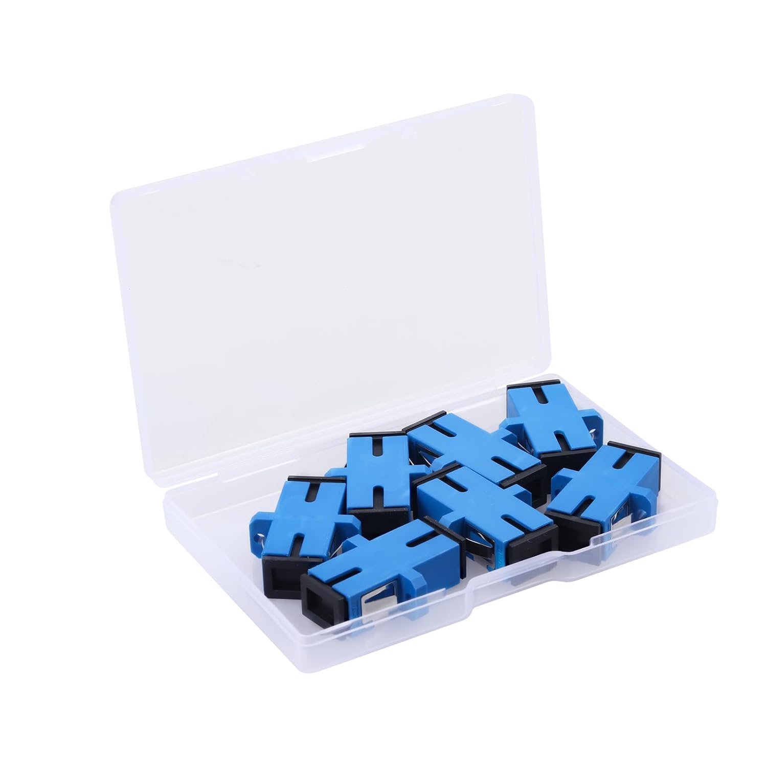 Duogalia-50 Pack Fiber Optical Coupler SC Singlemode Fiber Optic Adapter, SC Female to SC Female UPC Simplex Single Mode Fiber Optical Coupler, Network Internet Connector Adapter with Mount Panel
