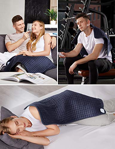 Homech Heating Pad for Back Pain and Cramps - XXX-Large [33 x 17 Inch] Ultra-Soft Heat Pad with Dry & Moist Heat Therapy, 6 Temperature Settings, Auto Shut-Off - Thumbnail 6