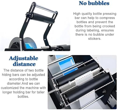 Semi-Automatic Round Labeling Machine for Plastic & Metal Bottles, 20-40pcs/min, Adjustable Label Width 80mm to 160mm, Efficient Applicator for Quick Labeling