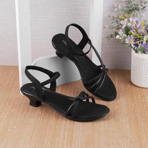 Image of Metro Women Embellished Casual Kitten Heel Sandals