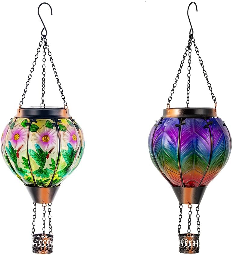 DREAMSOUL Hummingbird Hot Air Balloon Solar Lantern + Hot Air Balloon Solar Lantern