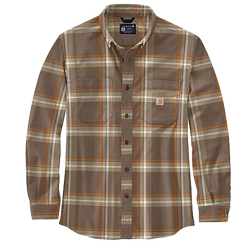 Carhartt Herren Langarmhemd Flannel L,S Plaid Shirt, Farbe:Chestnut,...