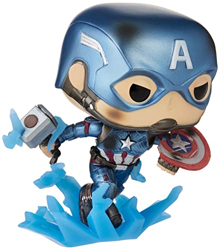 Funko 68656 Pop! Marvel: Avengers Endgame - Capit n Am rica (Metallic Glows in the Dark Special...