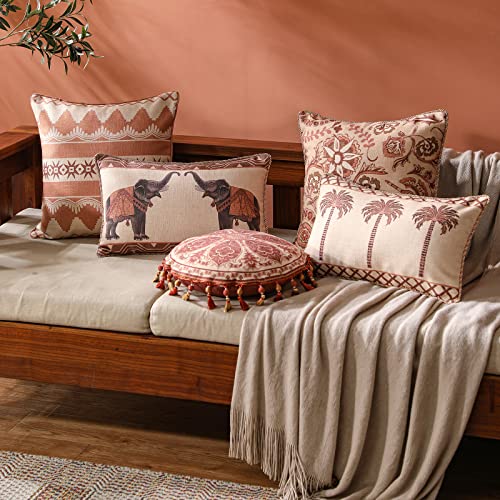 Patdrea Floral Linen Decorative Throw Pillow Covers Set Soft Durable Cushion Cases Pillowcase For Couch Bedroom Car Living Room 4 Pcs #TOP5