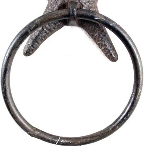 Miniatura 19 de Toallero de hierro fundido de plata antigua de 8.5 pulgadas - Decoración de conchas marinas - Decoración del hogar del mar Plata,Hierro fundido,Azul