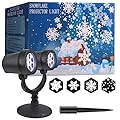Christmas Snowflake Projector Lights Outdoor, Waterproof Snowflake LED Lights for Christmas, Festivals, Weddings, Parties, Home and Garden Landscaping