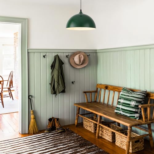 SESIMENT Farmhouse Pendant Light, 11.8inch, 2 Packs- Green Industrial Kitchen Pendant Lights, Pendant Lights Kitchen Island, Pendant Light for Bedroom, Office, Kichen Sink, Library by SESIMENT - Used condition - Image 7
